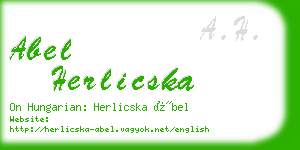 abel herlicska business card